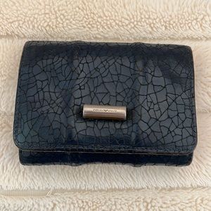 Armani Women Navy Leather Wallet